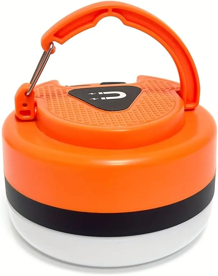 LED Camping Lantern Rechargeable, Portable Camping Tent Light with 3 Light Modes & Magnetic Base, Emergency Hanging Camp Light for Hurricane, Home, Camping, Hiking, Fishing