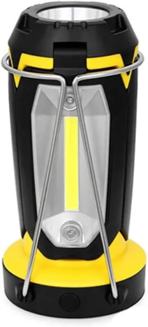 LED Camping Lantern, Suitable Survival Kits for Hurricane, Emergency Light for Storm, Outages, Outdoor Portable Lanterns, Black, Collapsible ( Color : Yellow )