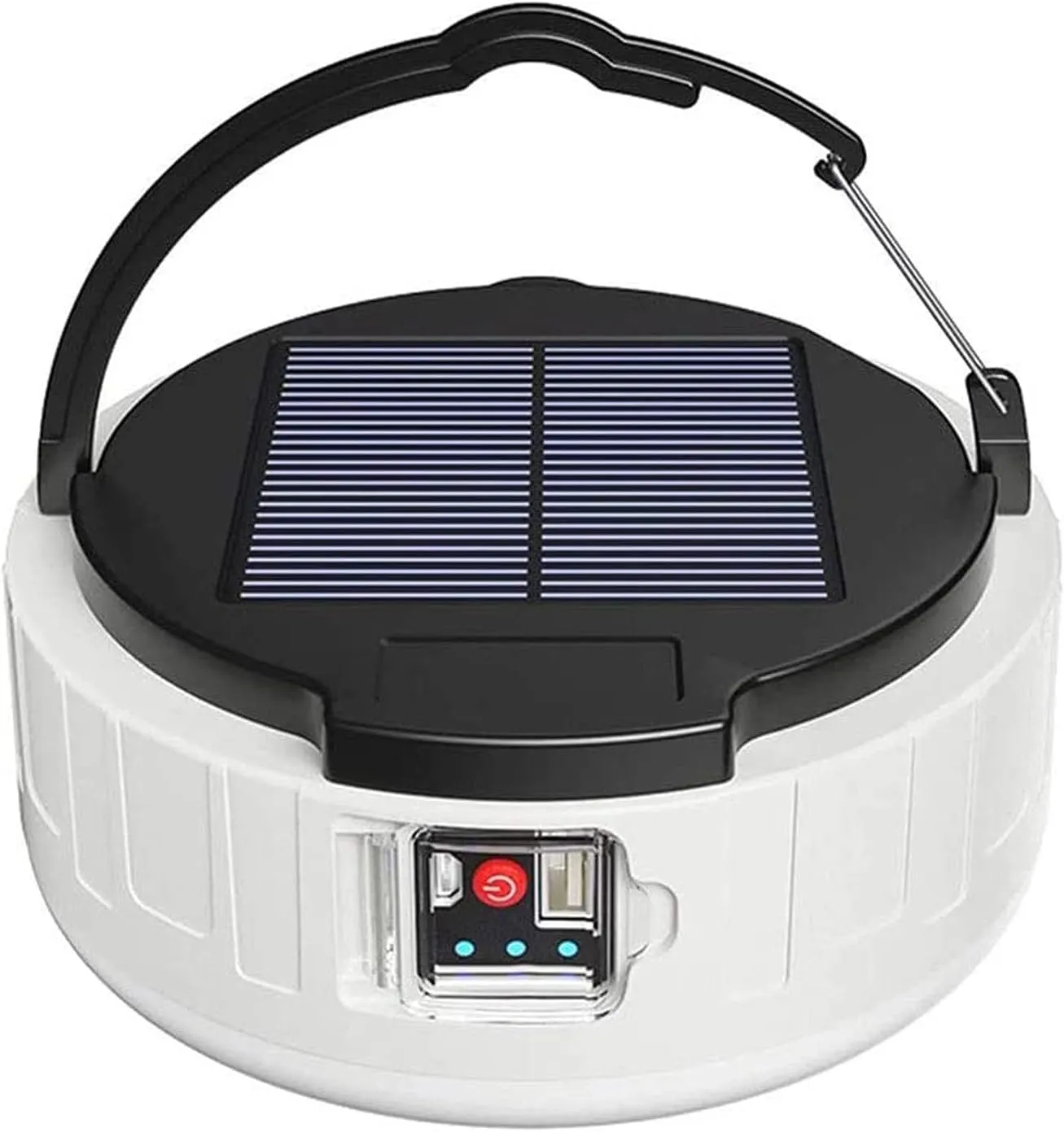 LED Camping Lantern,Rechargeable Solar Camping Lamp Flashlight Multifunctional Portable Led Waterproof Round Tent Lantern for Hiking Fishing Outdoor Travel