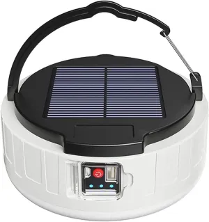 LED Camping Lantern,Rechargeable Solar Camping Lamp Flashlight Multifunctional Portable Led Waterproof Round Tent Lantern for Hiking Fishing Outdoor Travel