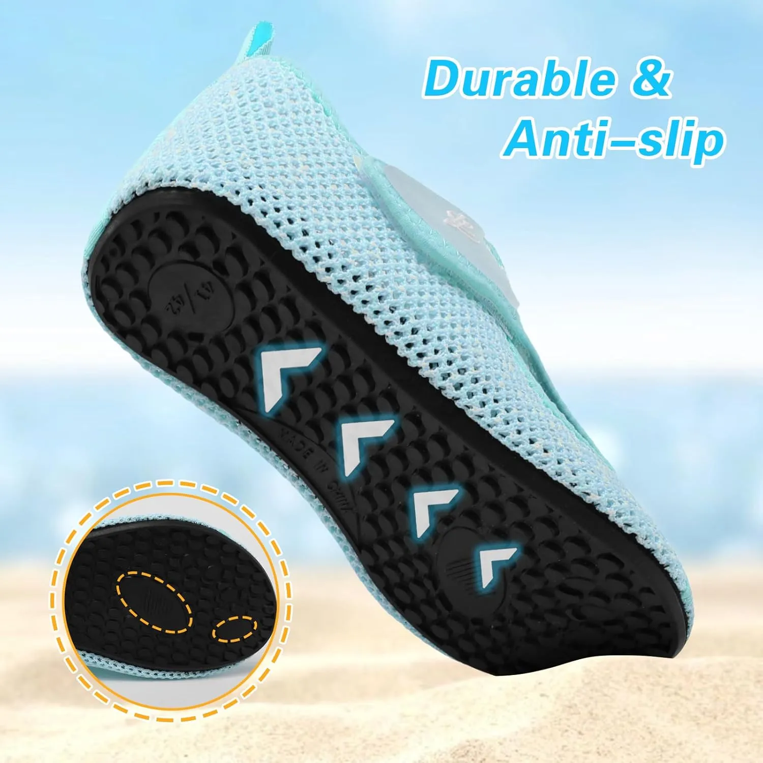 LeIsfIt Water Shoes for Women Men Wide Swim Beach Barefoot Shoes Quick Dry Aqua Socks for Pool Diving Boating River Yoga Lake Surf