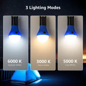 Lepro Bundle – 2 Items: LED Battery Powered Camping Lantern, Batteries Included, 4 Packs & LED Rechargeable Camping Lantern, USB Cable Included, 2 Packs