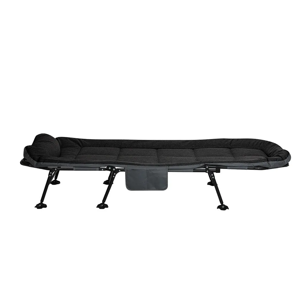 Levede Folding Camping Bed Camp Cots Black-NT_Metro