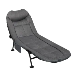 Levede Folding Camping Bed Camp Cots Dark Grey-NT_Metro