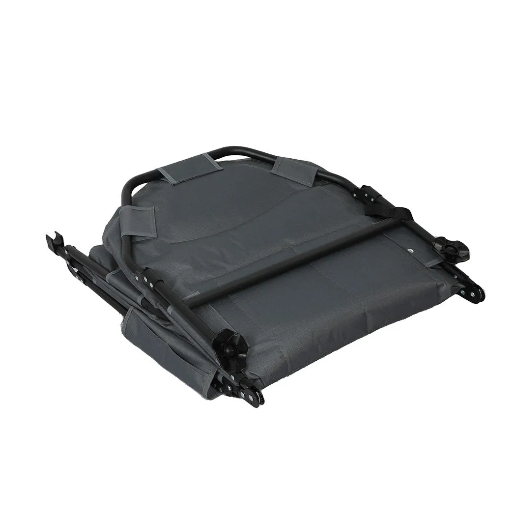 Levede Folding Camping Bed Camp Cots Dark Grey-NT_Rural