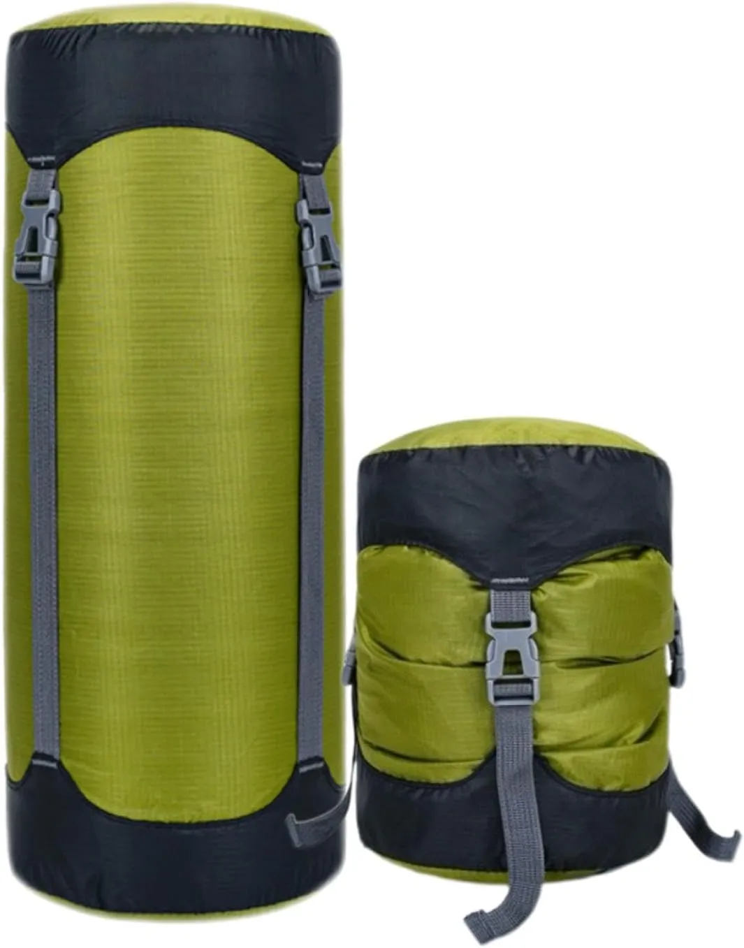 Lightweight Compression Sack,11L/18L/30L/45L/52L,Lightweight Sleeping Bag Compression Sack Great for Backpacking, Hiking and Camping,Black/Green.