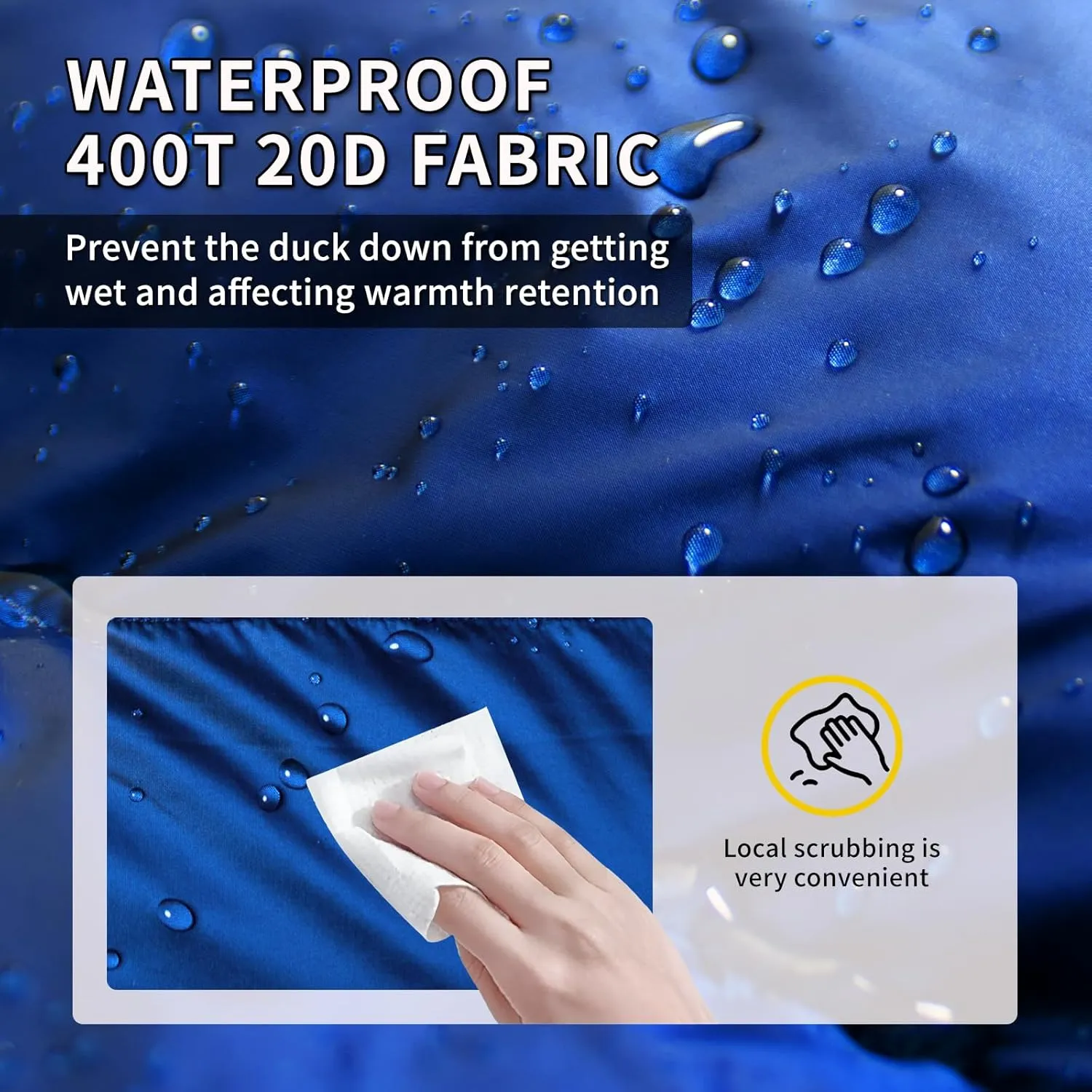 Lightweight Sleeping Bag for Adults. 59-24°F.Weighs only 1.85/2.68lb. Down Sleeping Bag for Hiking, Camping, Mountaineering, Adventure and Backpacking.