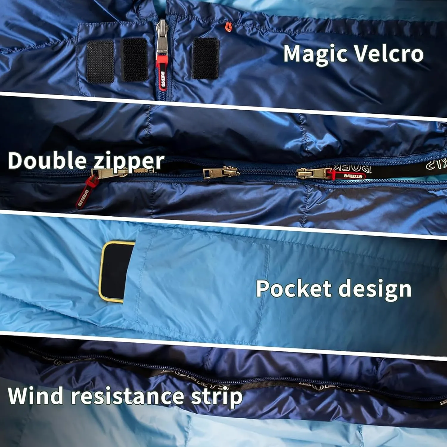 Lightweight Sleeping Bag for Adults. Down Sleeping Bag for Hiking, Camping, Mountaineering, Adventure and Backpacking.