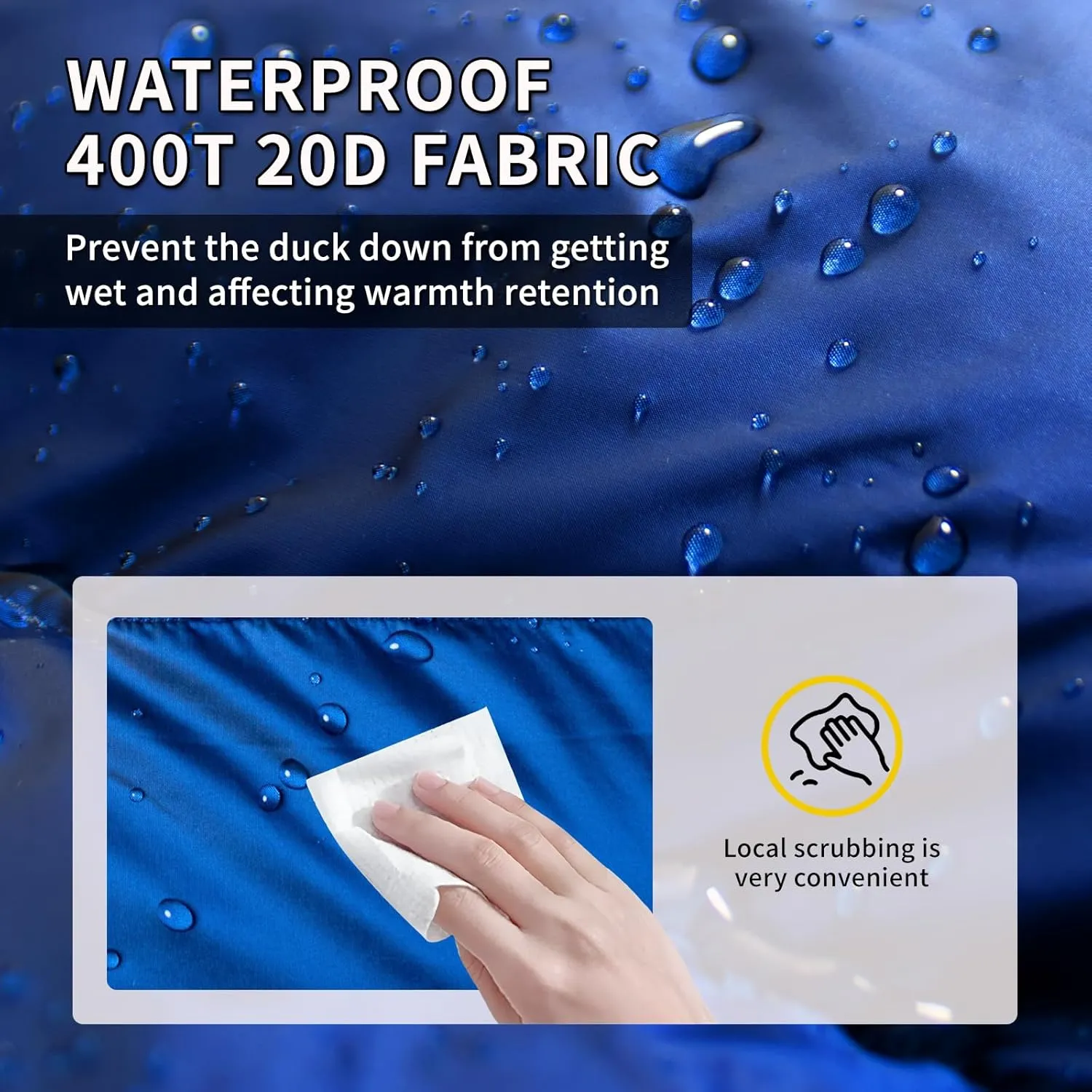 Lightweight Sleeping Bag for Adults. Down Sleeping Bag for Hiking, Camping, Mountaineering, Adventure and Backpacking.