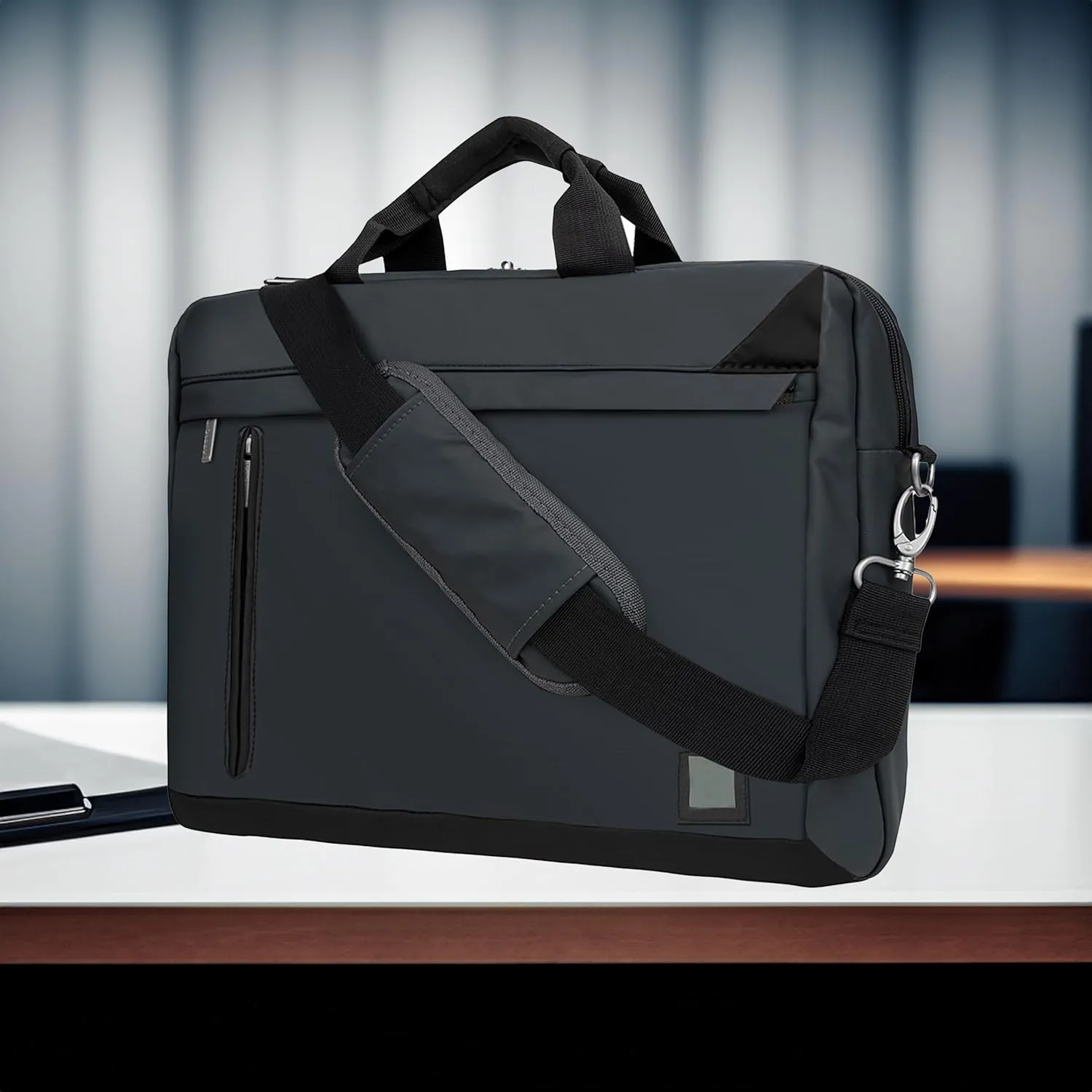 Lightweight Slim 15 inch Laptop Carrying Case Sling Shoulder Bag Campus Bag for College, Work Meetings, Travel, Commute