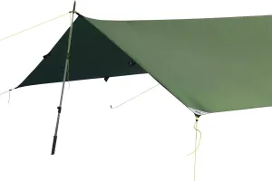 LiteOutdoors Silnylon Tarp - 16.9 Oz. 10' x 12' - Ultralight Backpacking Tarp or Hammock Shelter (Green, 10' x 12')