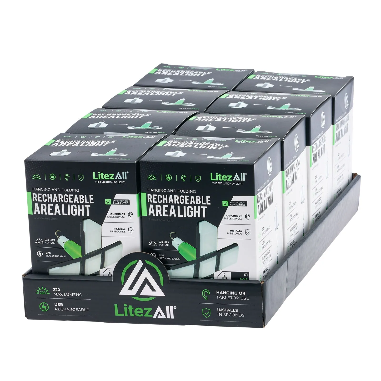 LitezAll Rechargeable Lantern with Fold-Out Panels
