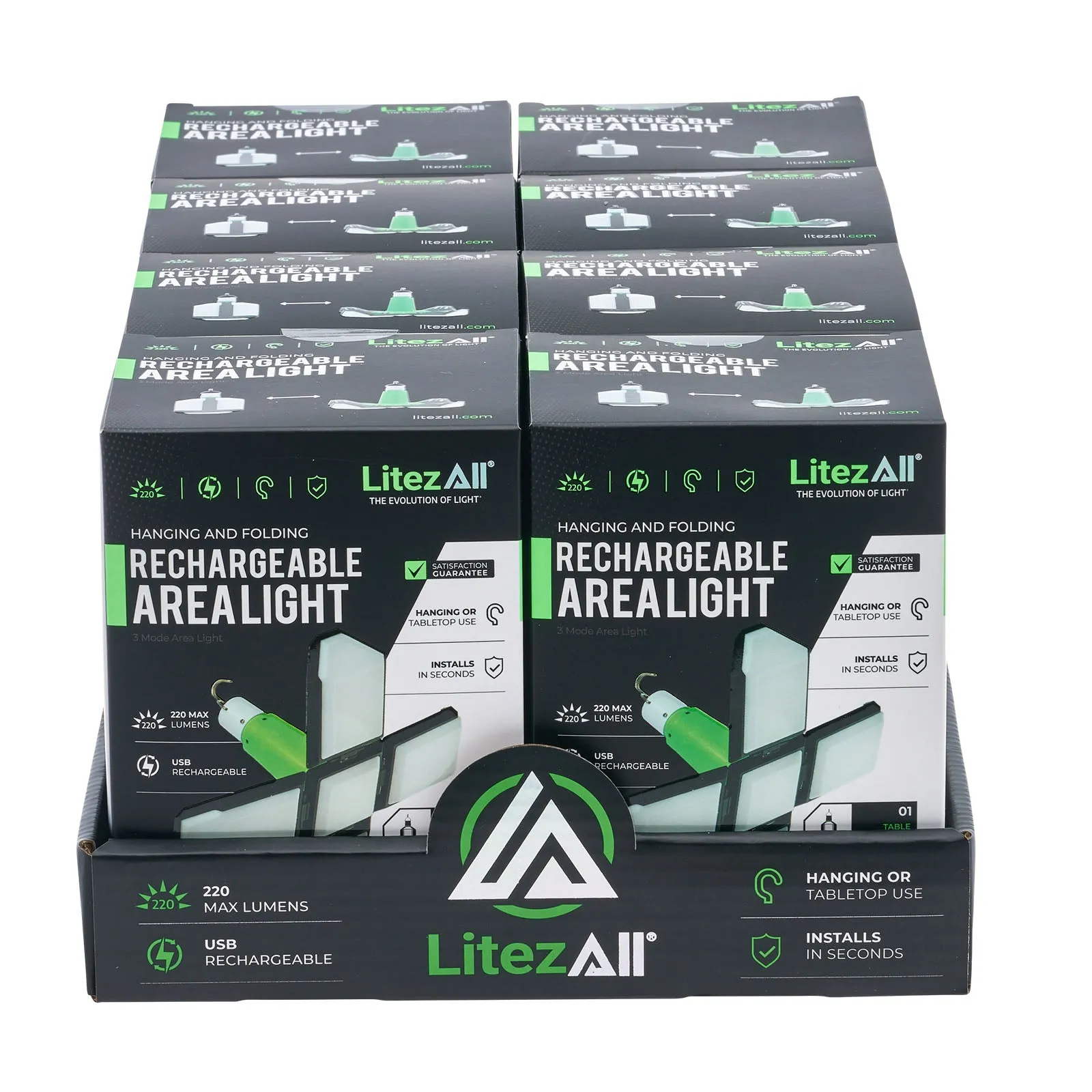 LitezAll Rechargeable Lantern with Fold-Out Panels