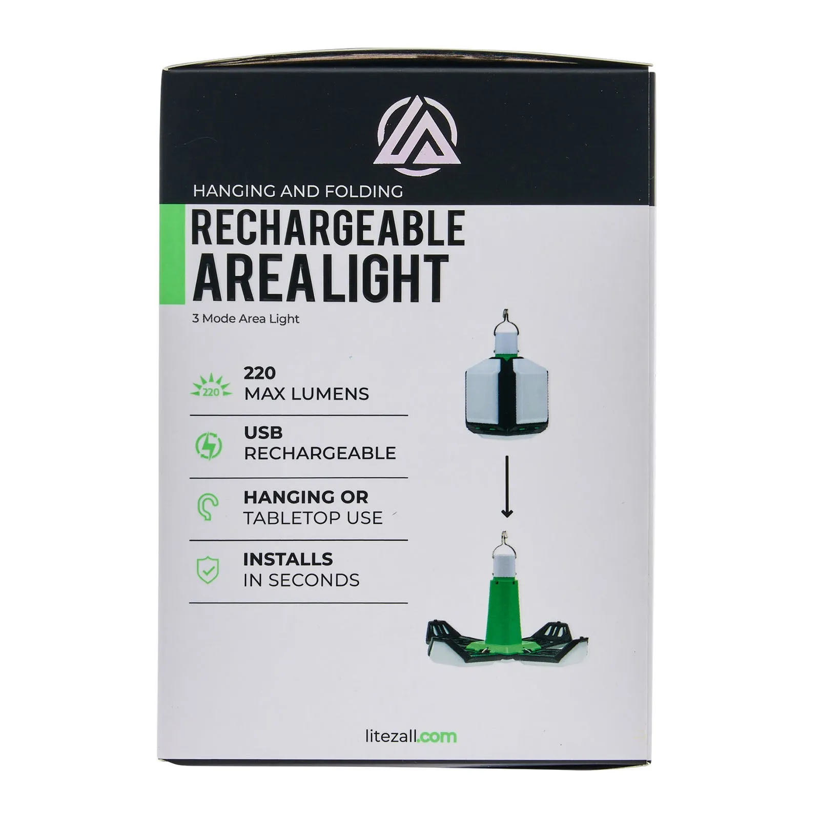 LitezAll Rechargeable Lantern with Fold-Out Panels