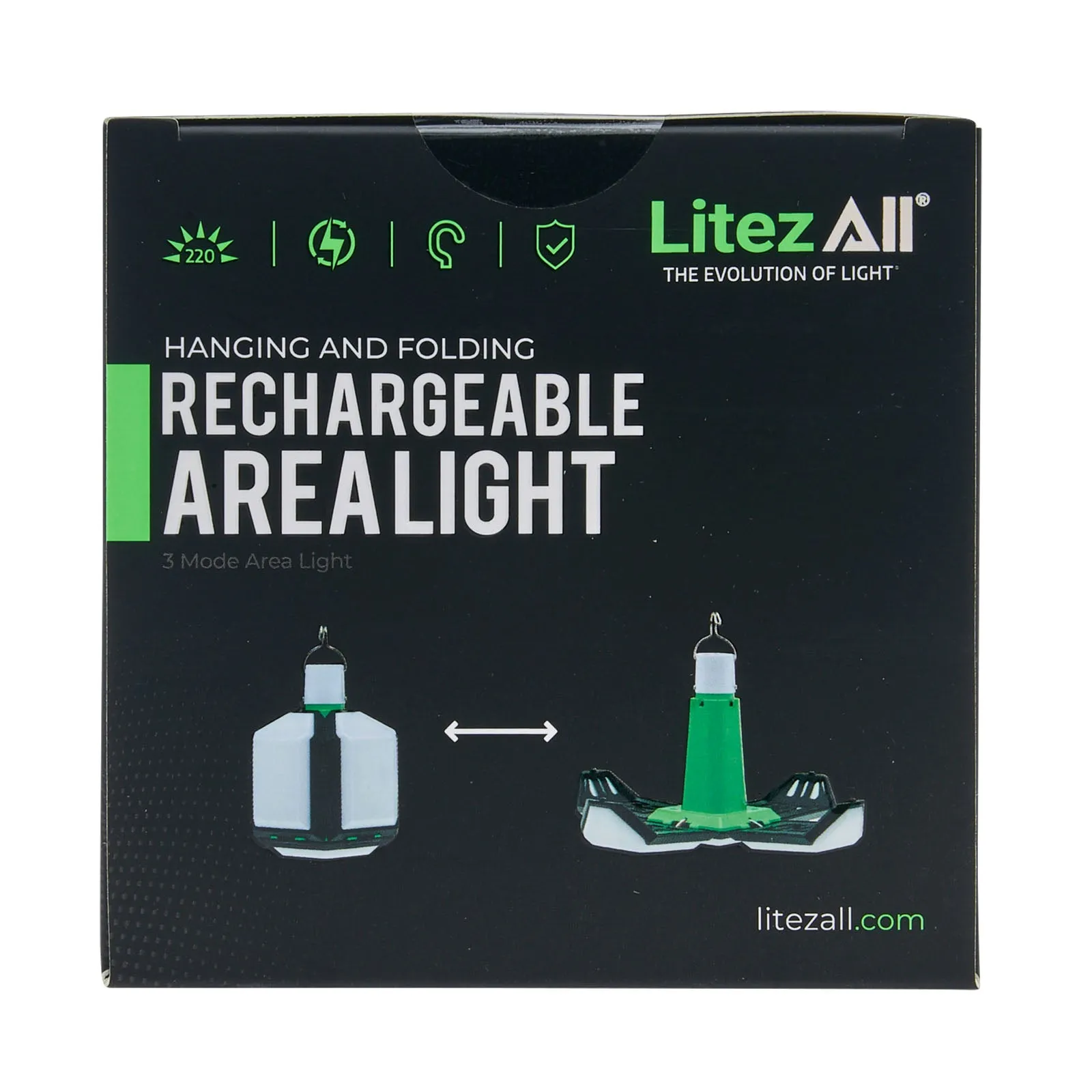 LitezAll Rechargeable Lantern with Fold-Out Panels