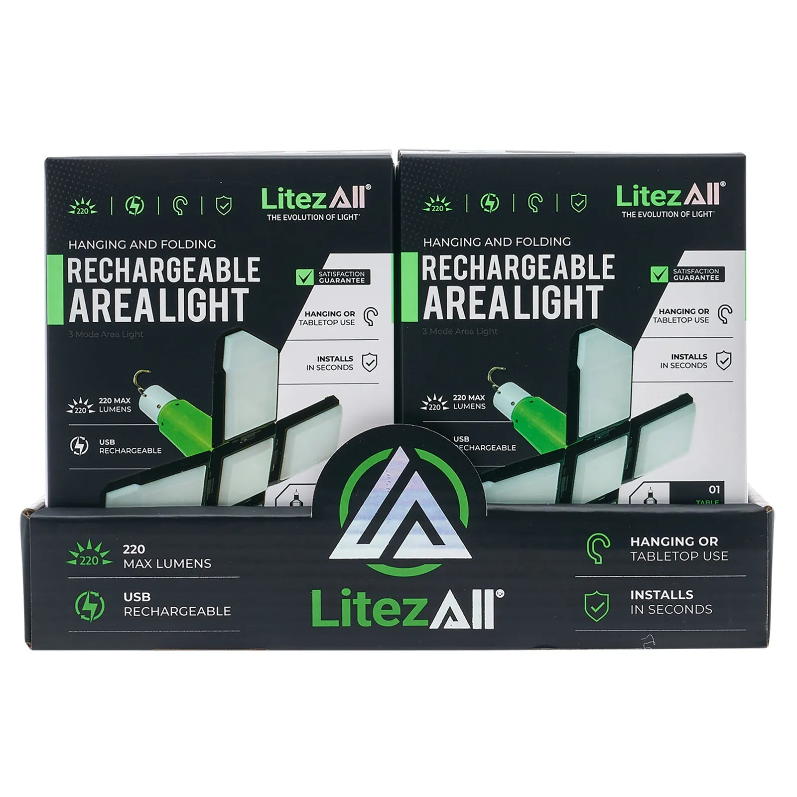 LitezAll Rechargeable Lantern with Fold-Out Panels
