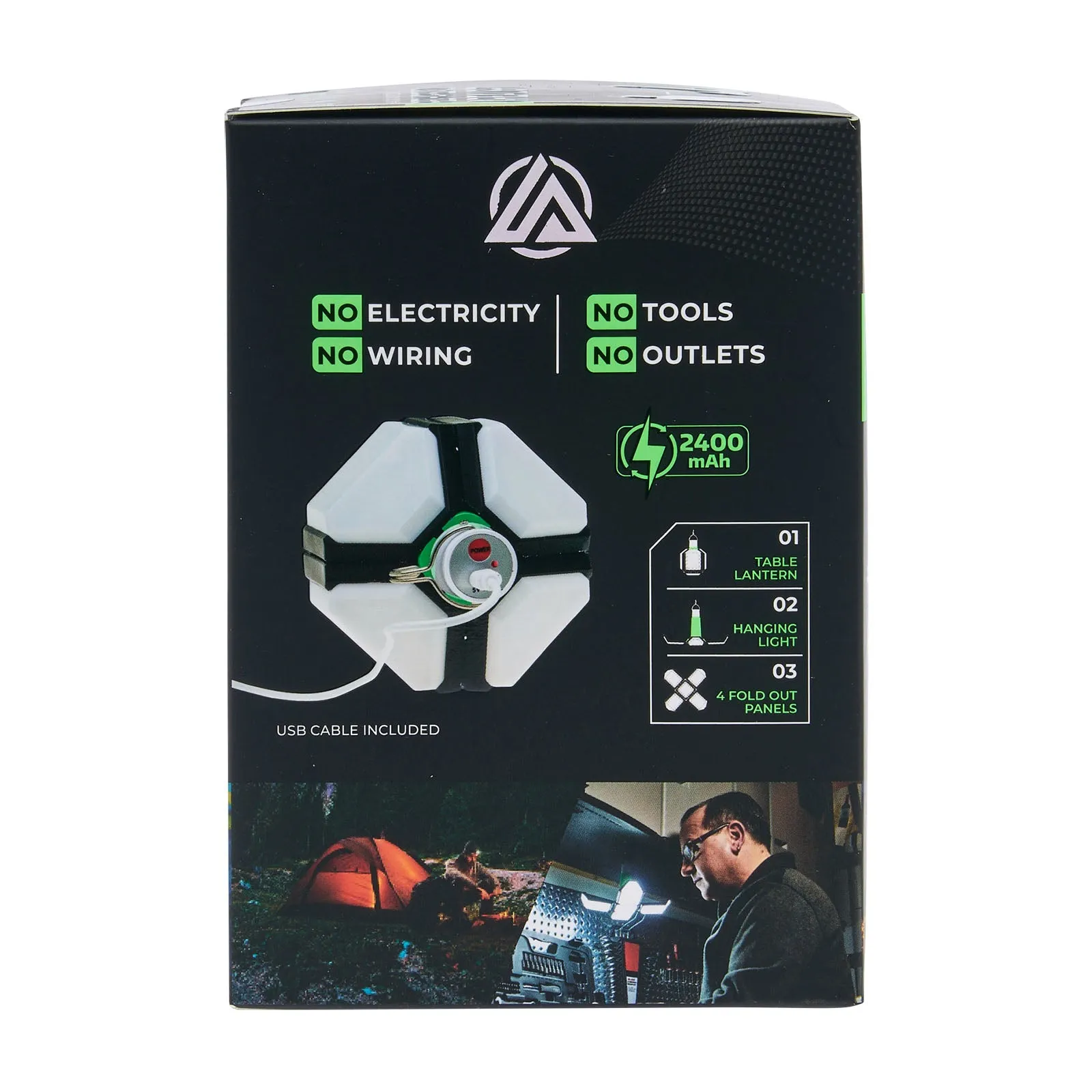 LitezAll Rechargeable Lantern with Fold-Out Panels