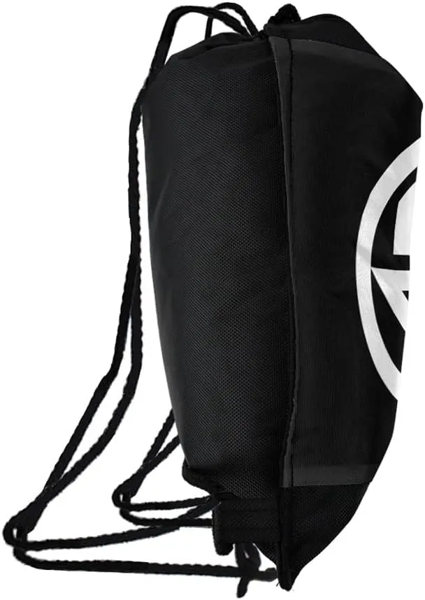 LOGOVISION Green Lantern Blackest Night Black Lantern Logo Drawstring Backpack Sports Bag Sackpack 17" x 13", Perfect for Gym, Yoga or Practice