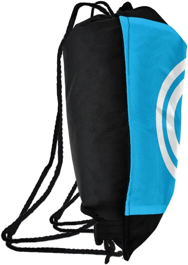LOGOVISION Green Lantern Blackest Night Blue Lantern Logo Drawstring Backpack Sports Bag Sackpack 17" x 13", Perfect for Gym, Yoga or Practice