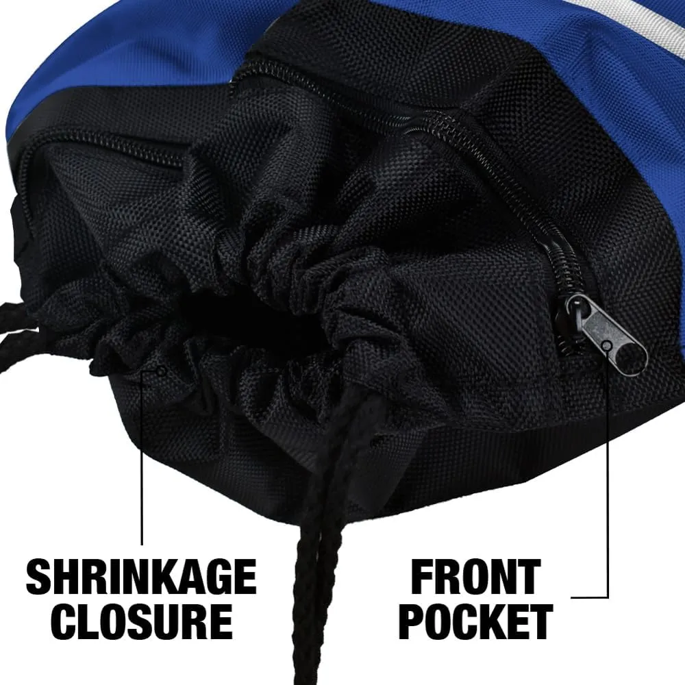 LOGOVISION Green Lantern Blackest Night Indigo Lantern Logo Drawstring Backpack Sports Bag Sackpack 17" x 13", Perfect for Gym, Yoga or Practice