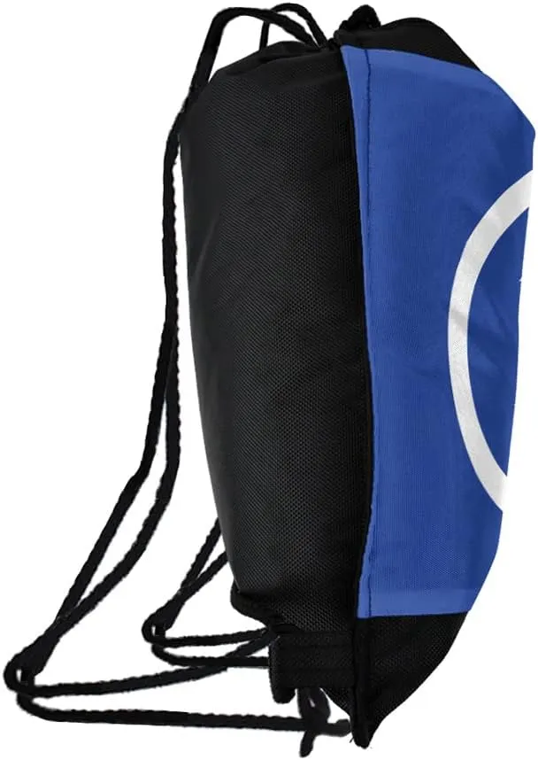 LOGOVISION Green Lantern Blackest Night Indigo Lantern Logo Drawstring Backpack Sports Bag Sackpack 17" x 13", Perfect for Gym, Yoga or Practice