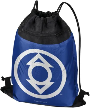 LOGOVISION Green Lantern Blackest Night Indigo Lantern Logo Drawstring Backpack Sports Bag Sackpack 17" x 13", Perfect for Gym, Yoga or Practice