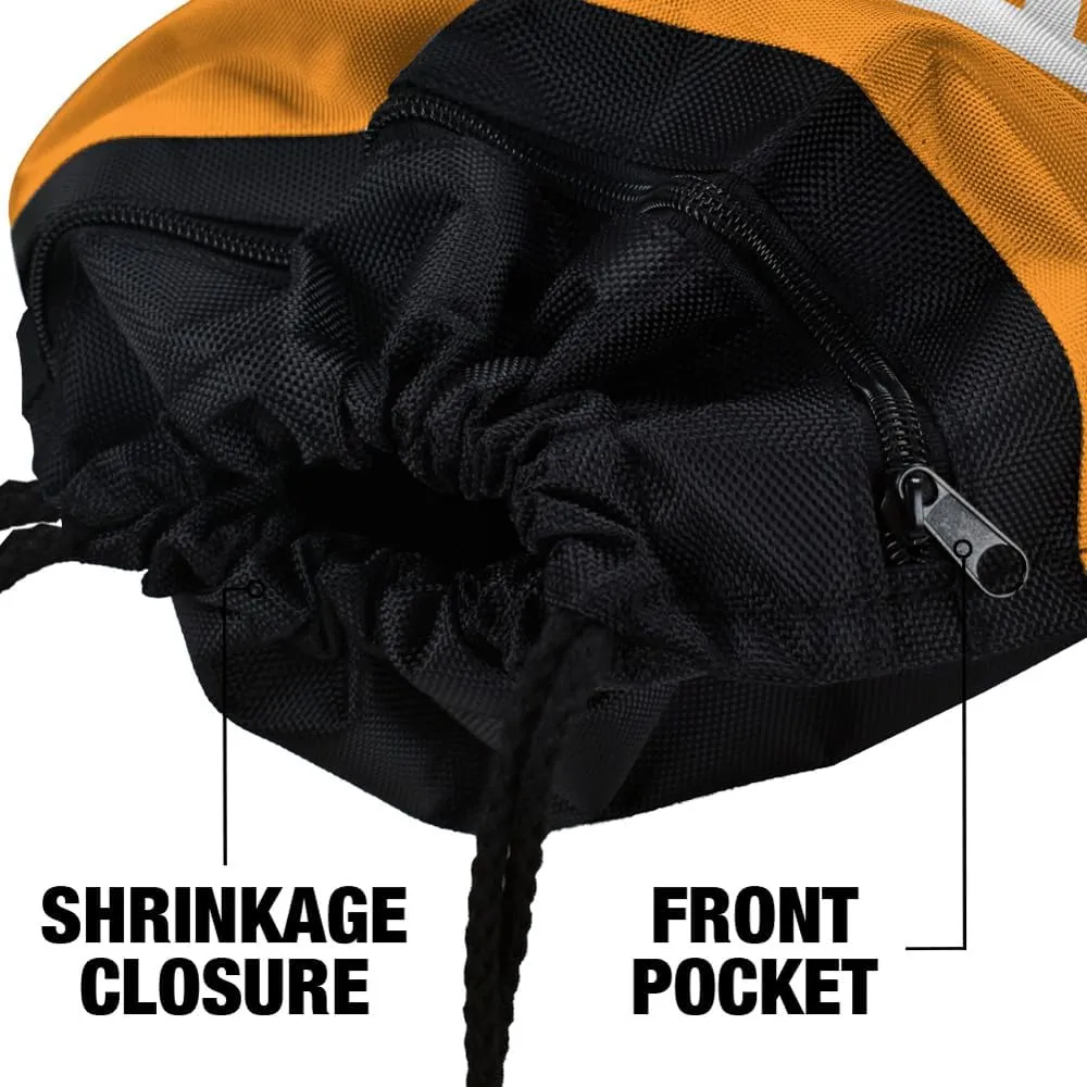 LOGOVISION Green Lantern Blackest Night Orange Lantern Logo Drawstring Backpack Sports Bag Sackpack 17" x 13", Perfect for Gym, Yoga or Practice