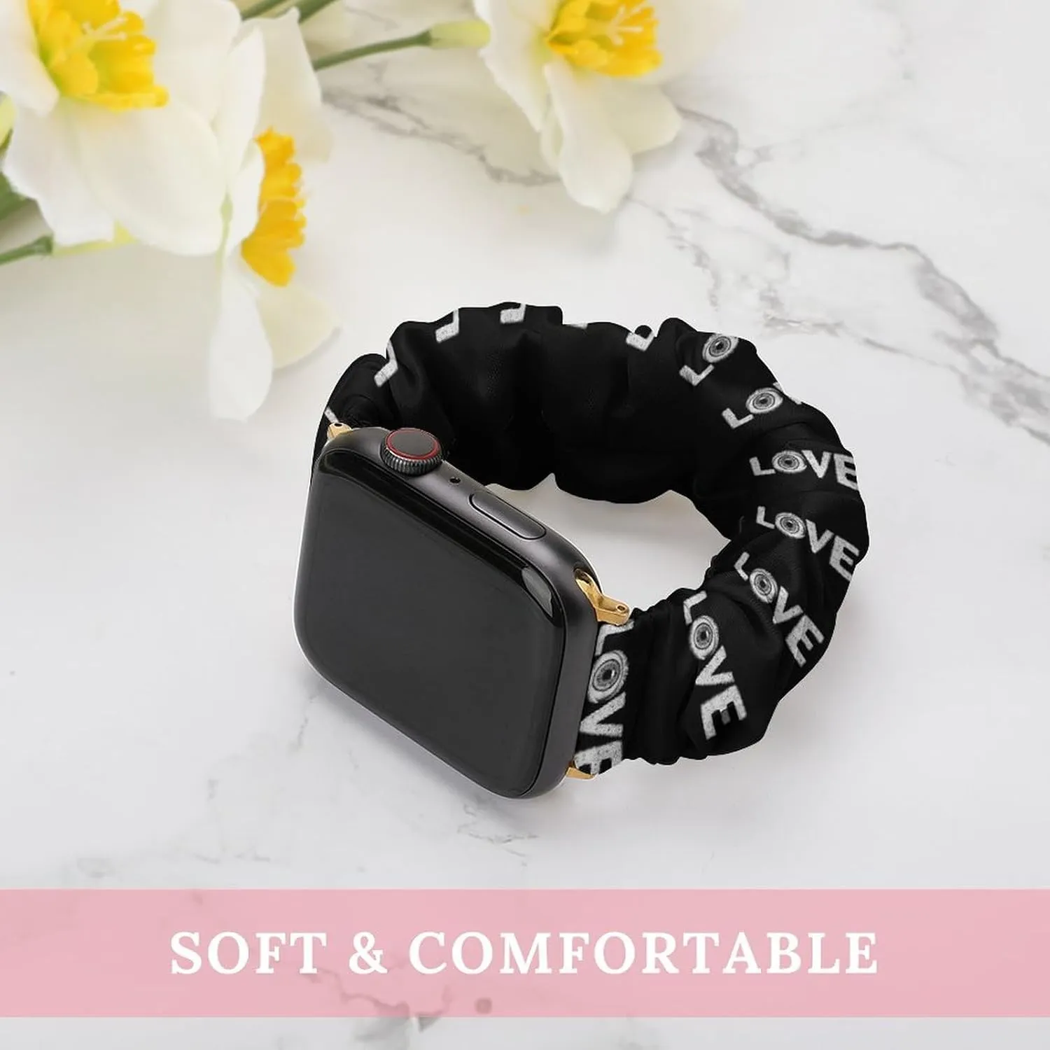 Love Horror Eyeballs Fashion Watch Strap Scrunchies Wristbands Compatible With IWatch Series