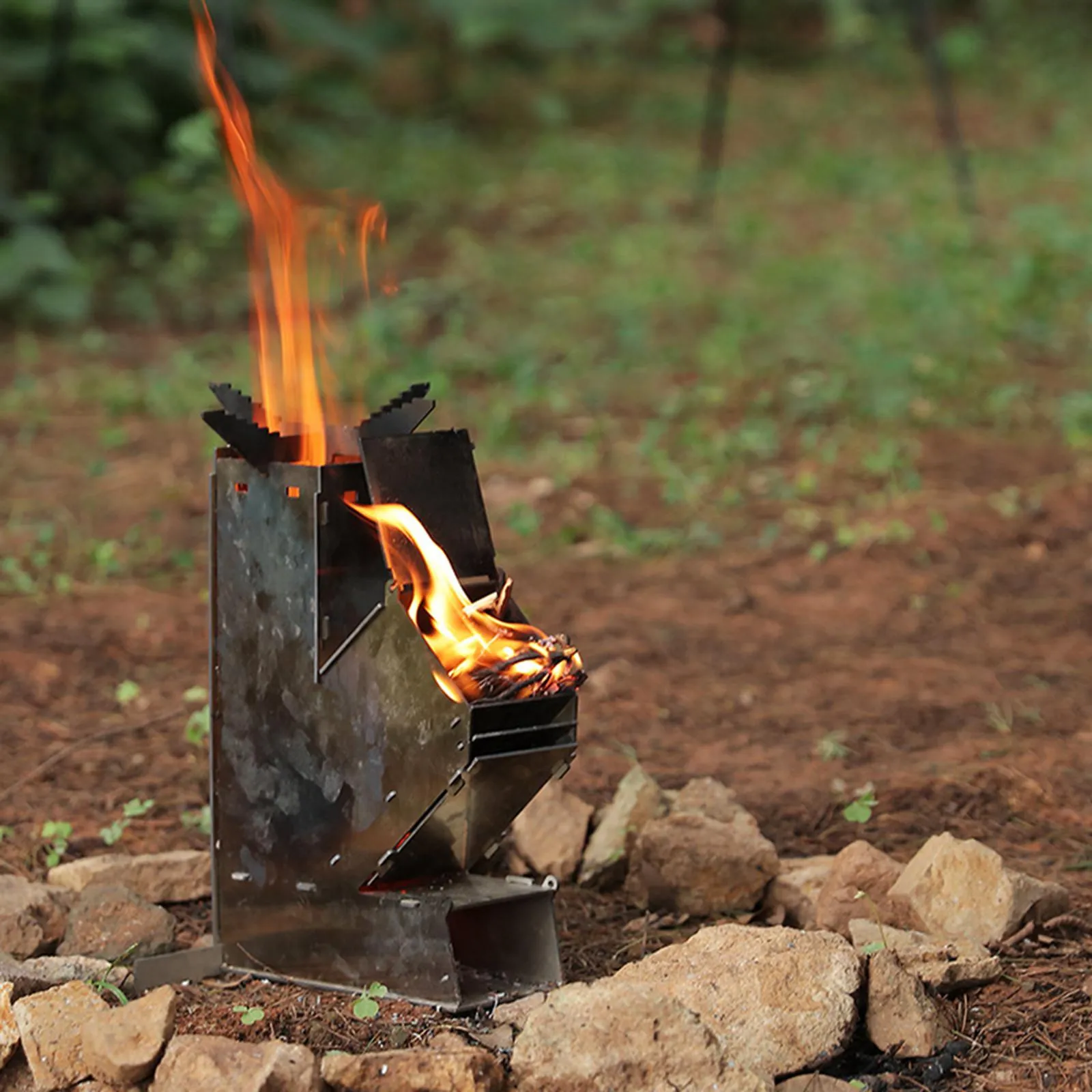 Luxora Portable Outdoor Rocket Wood Burning Stove Heater