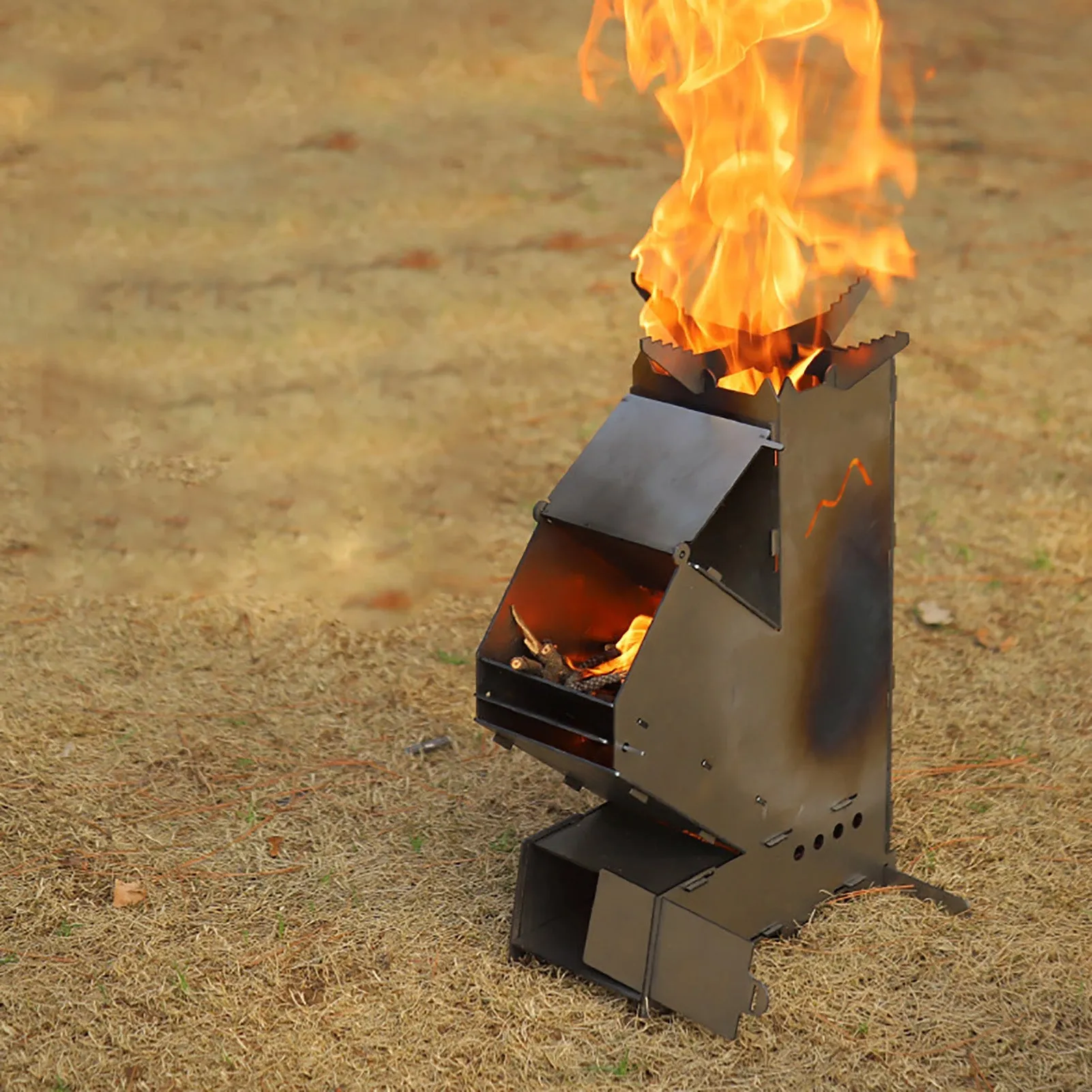 Luxora Portable Outdoor Rocket Wood Burning Stove Heater