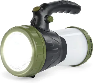 LUXPRO LP1520 Rechargeable LED Multi-Mode 600 Lumen Spotlight Lantern, USB Cable, with Power Station