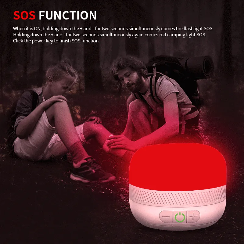 Lv10 outdoor led camping flashlight 230 hours rechargeable camping lantern with magnet lighting