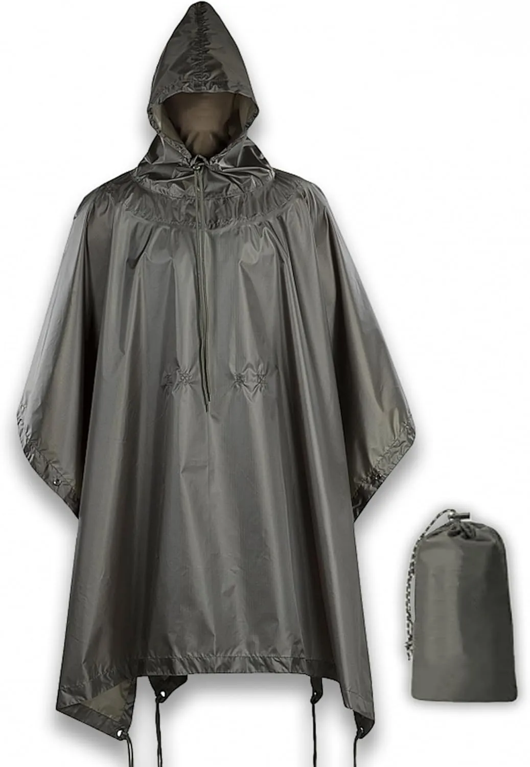 M-Tac Tactical Rain Poncho - Army Military Poncho Shelter - Waterproof Ripstop Camping Hiking Outdoor Hunting Rain Ponchos