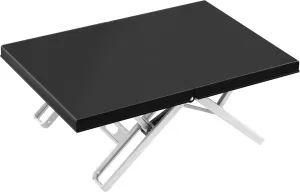 Maarch Small Beach Table for Sand Foldable, Small Laptop Tray Table, Portable Mini Low Picnic Camping Table, Black