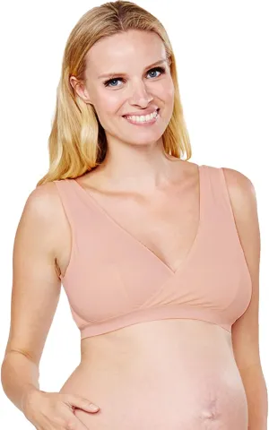 Mamaway Breezy Crossover Nursing Maternity Breathable Bra, Odorless, Soft, Lightweight for Sleeping, Pregnancy, Breastfeeding