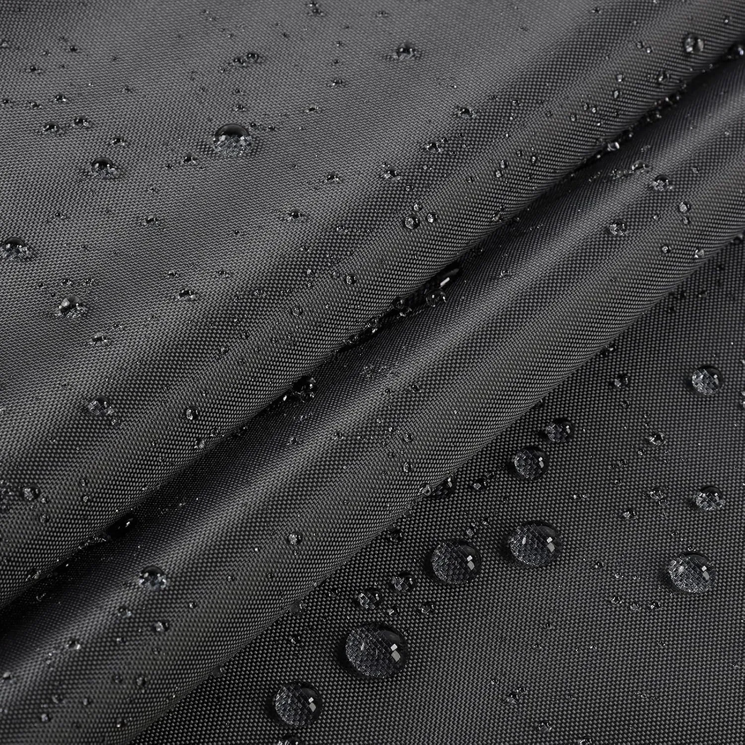 Marine Waterproof Fabric Sun-Protection UPF50  Material 60" Wide by 144" UV-Resistant Blackout, Lightweight Durable Ripstop Canvas Material for Tarp Tent Poncho Rainfly Pack, Black