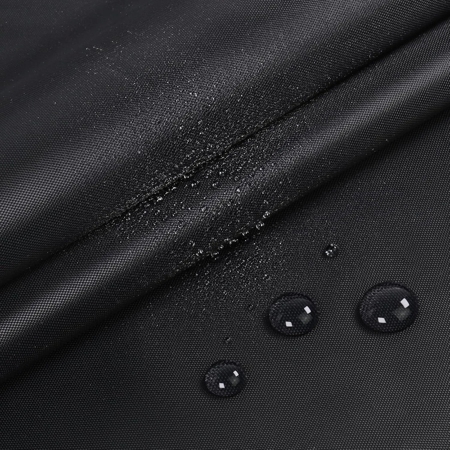 Marine Waterproof Fabric Sun-Protection UPF50  Material 60" Wide by 144" UV-Resistant Blackout, Lightweight Durable Ripstop Canvas Material for Tarp Tent Poncho Rainfly Pack, Black