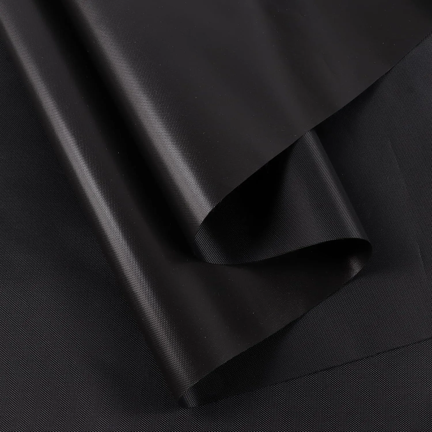 Marine Waterproof Fabric Sun-Protection UPF50  Material 60" Wide by 144" UV-Resistant Blackout, Lightweight Durable Ripstop Canvas Material for Tarp Tent Poncho Rainfly Pack, Black