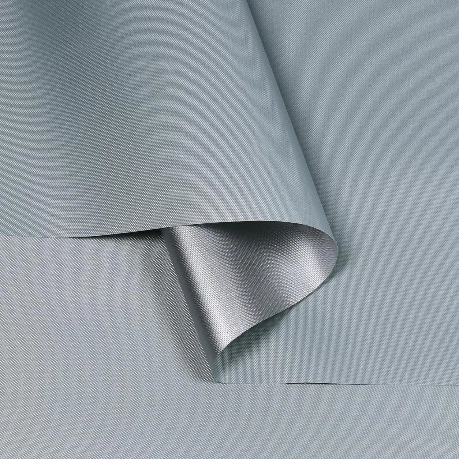 Marine Waterproof Fabric Sun-Protection UPF50  Material 60" Wide by 216" UV-Resistant Blackout, Lightweight Durable Ripstop Canvas Material for Tarp Tent Poncho Rainfly Pack, Silver