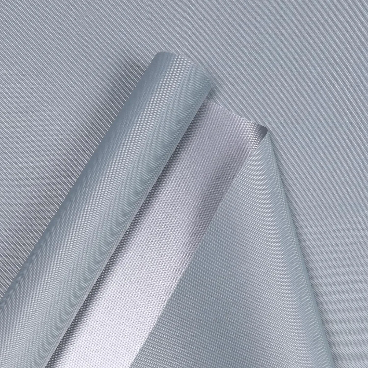 Marine Waterproof Fabric Sun-Protection UPF50  Material 60" Wide by 216" UV-Resistant Blackout, Lightweight Durable Ripstop Canvas Material for Tarp Tent Poncho Rainfly Pack, Silver