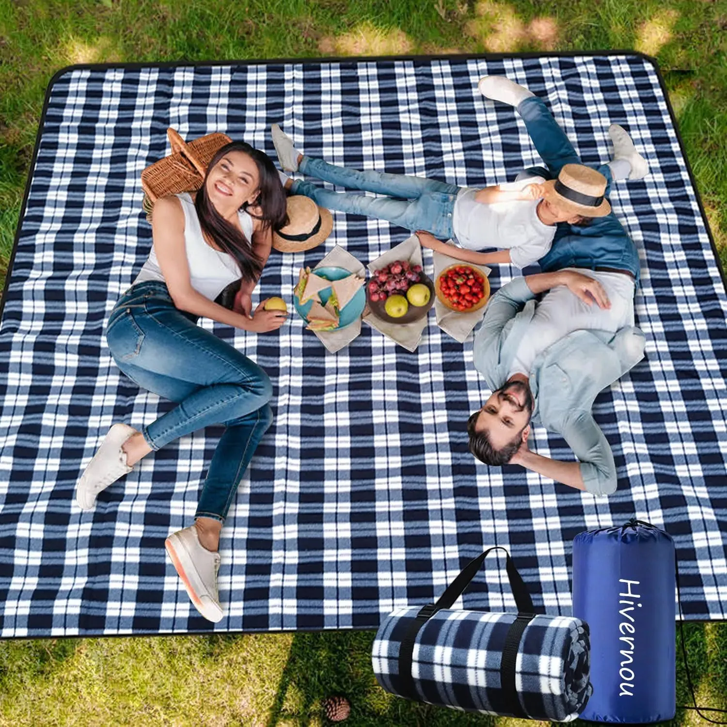 Material Blanket Park Camping Extra Beach High-trust Picnic Blanket Beach Mat for Advanced Waterproof & with Foldable Larger 78.7"x118.1" Thicker(XL) Picnic Picnic Fireworks Blanket Hiking 3 Large BlanketPicnic Layers