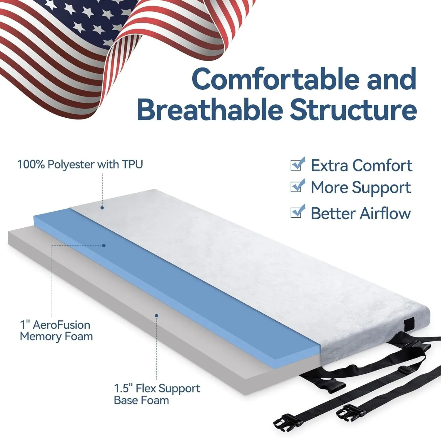 Memory Foam Camping Mattress,Portable Roll Up Sleeping Pad with Removable Waterproof Cover Travel Bag,Comfortable Tent Mattress Floor Sleeping Mats for Car Indoor Outdoor Travel