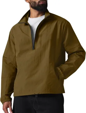 Men's Golf Quarter Zip Pullover with Zipper Pockets Track Jackets Lightweight Windbreaker Hiking Sweatshirt