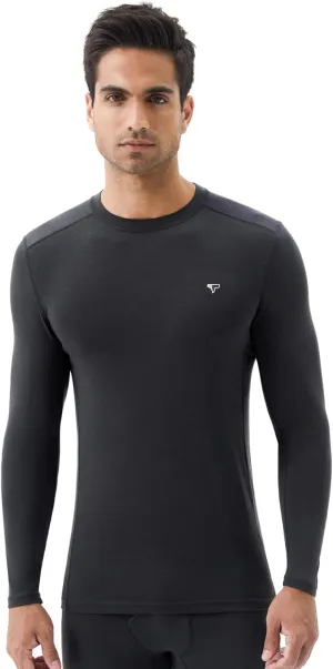 Men’s Smart Thermal Base Layer - Long Sleeve Shirt with Temperature Regulation for Athletic, Hiking, Running