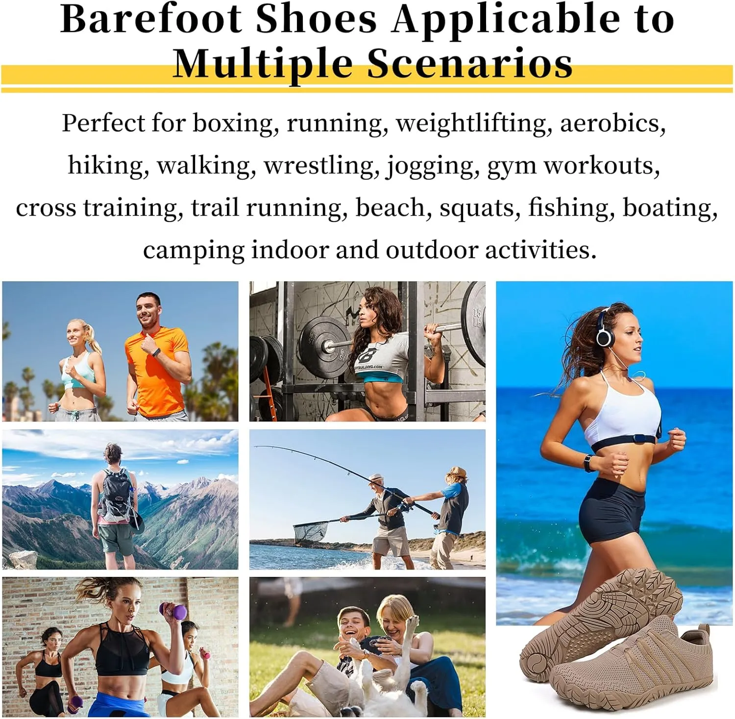 Mens Womens Barefoot Shoes Slip On Water Shoes with Wide Toe Box Zero Drop Design Minimalist Footwear ldeal for Walking Hiking and Grounding Activities