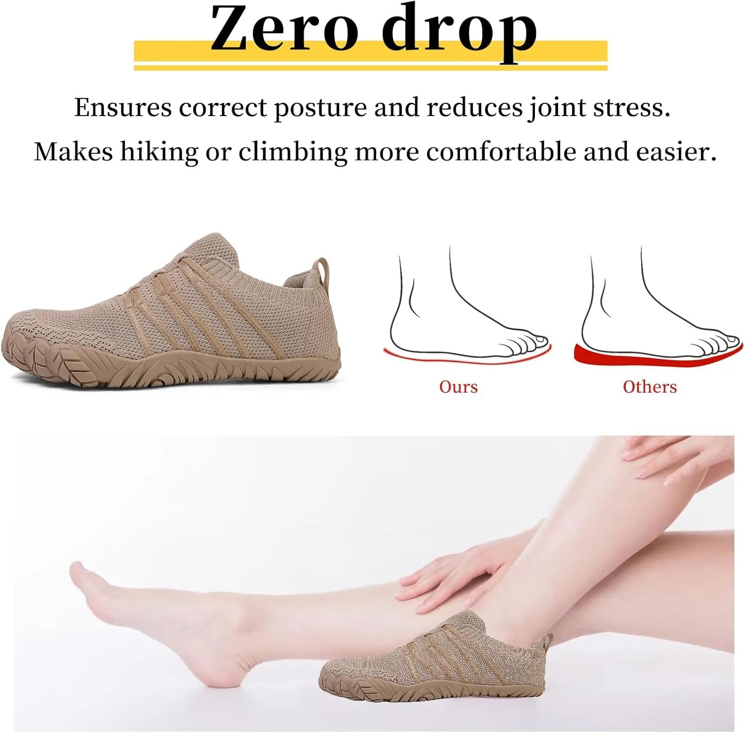 Mens Womens Barefoot Shoes Slip On Water Shoes with Wide Toe Box Zero Drop Design Minimalist Footwear ldeal for Walking Hiking and Grounding Activities