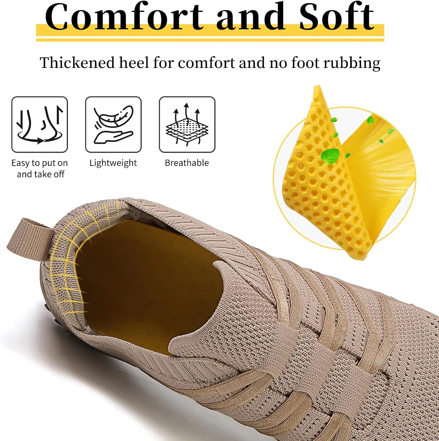 Mens Womens Barefoot Shoes Slip On Water Shoes with Wide Toe Box Zero Drop Design Minimalist Footwear ldeal for Walking Hiking and Grounding Activities