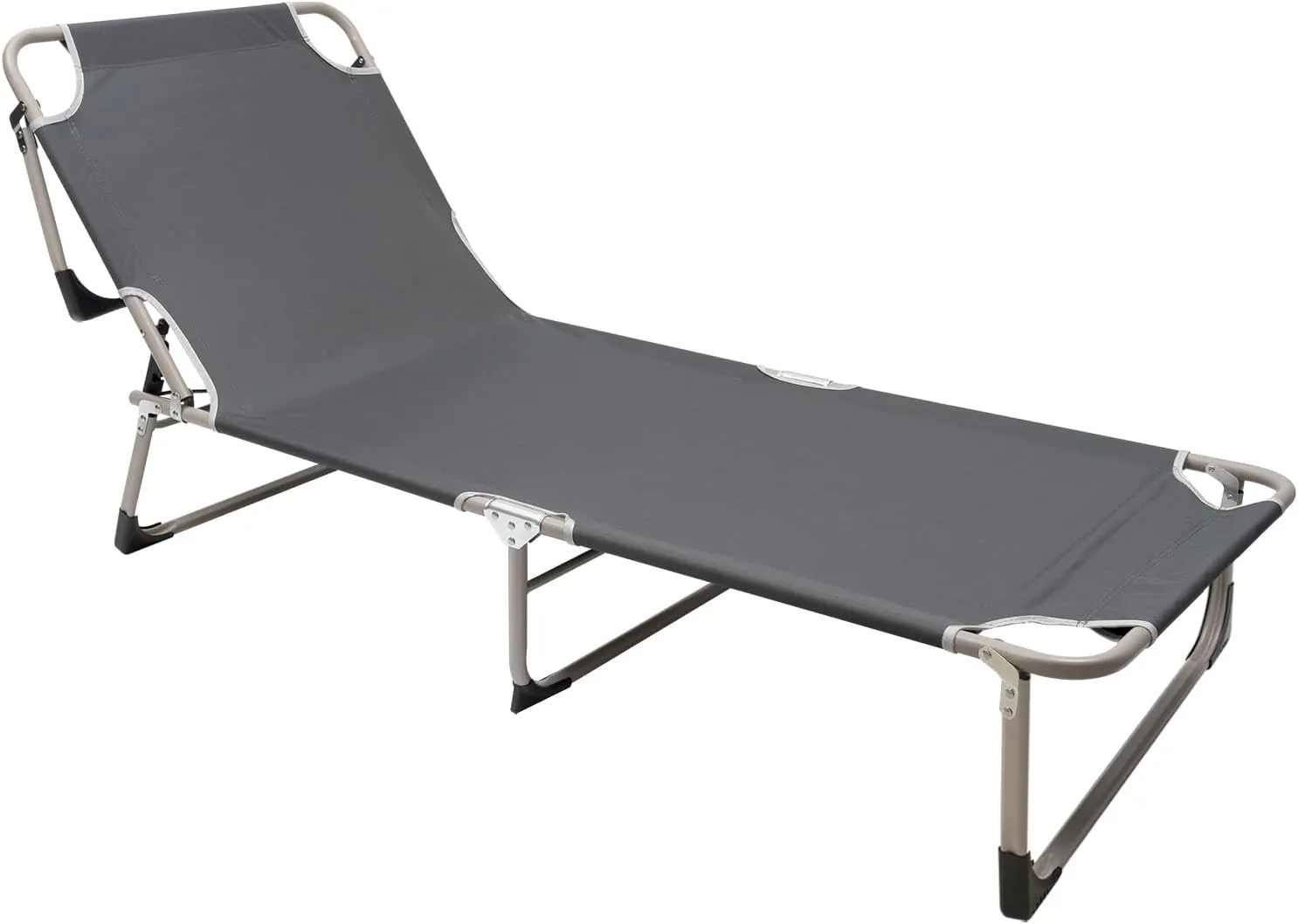mignonnememe Folding Camping Cots for Adults, 265lbs Support Heavy Duty Sleeping Cots Easy-to-Assemble Foldable Bed Great for Camping, Lounging, & Elevated Sleeping (Gray)