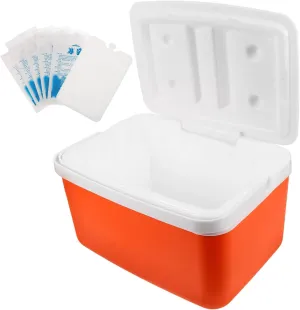 Milisten Large Capacity Insulated Picnic Cooler Handle Car Camping Cooler Leak-Proof Portable Food Carrier for Outdoor