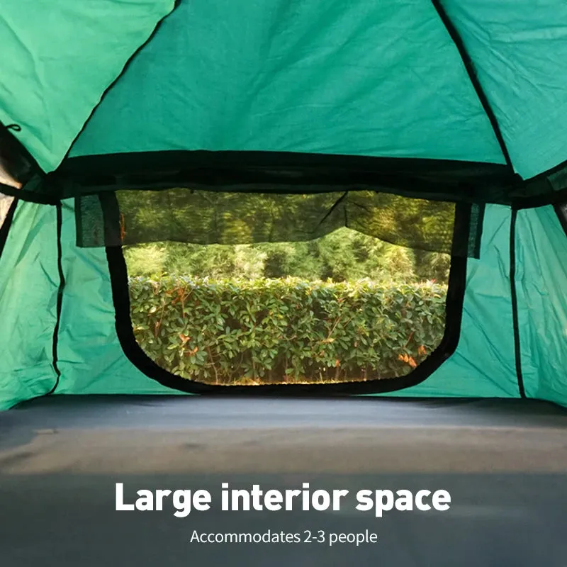 Military Cot Tent - 2 Person Foldable Camping Bed with Integrated Pop-up Shelter